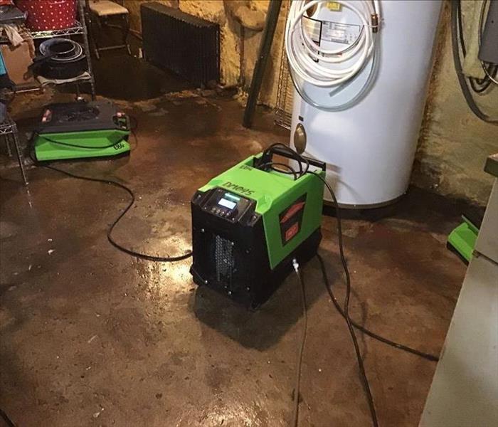 Flooded utility room. 